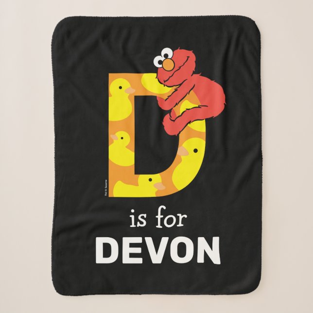 Couverture Sherpa Elmo Alphabet | D Canard (Devant)
