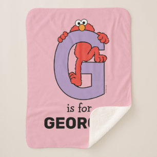 Couverture Sherpa Elmo Alphabet   G Violet