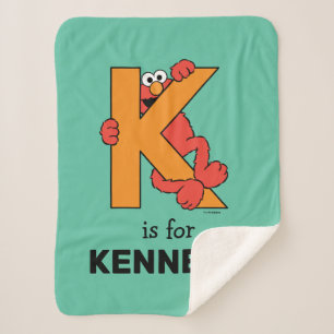 Couverture Sherpa Elmo Alphabet   K Orange