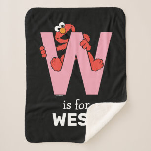 Couverture Sherpa Elmo Alphabet   W rose