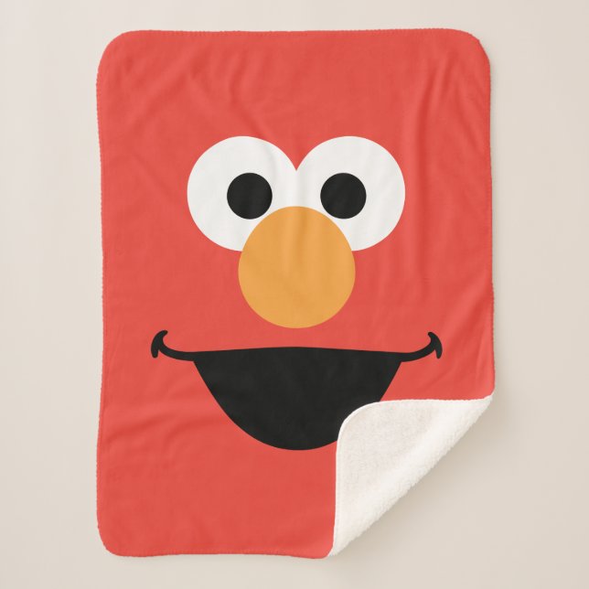 Couverture Sherpa Elmo Face Art (Devant)