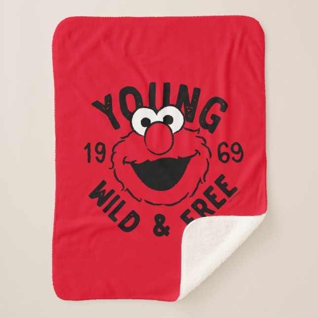 Couverture Sherpa Elmo Skate Logo - Young, Wild & Free 1969 (Devant)