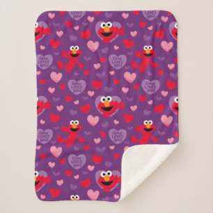 Couverture Sherpa Elmo vous aime Motif de la Saint Valentin