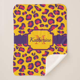 Couverture Sherpa Empreinte de léopard