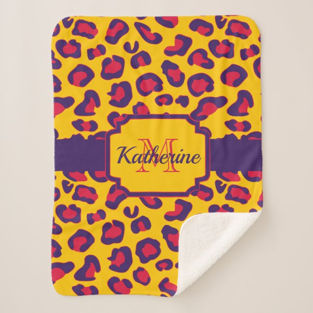 Couverture Sherpa Empreinte de léopard (Devant)