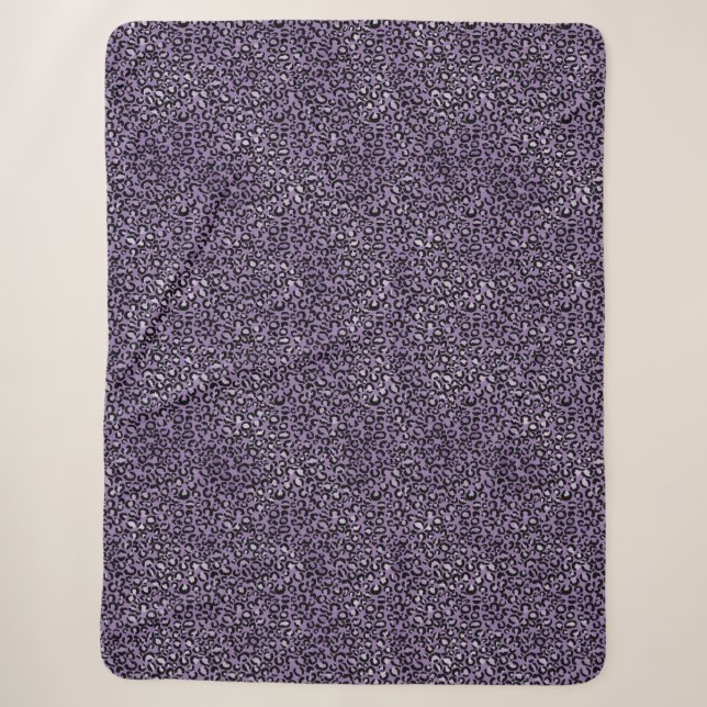 Couverture Sherpa Empreinte de léopard pourpre (Devant)