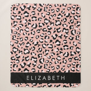 Couverture Sherpa Empreinte de léopard, Spots, Leopard Rose, Votre N