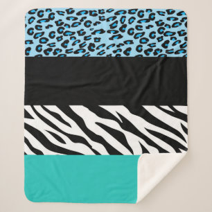 Couverture Sherpa Empreinte de léopard, Zebra Print, Poster de anima