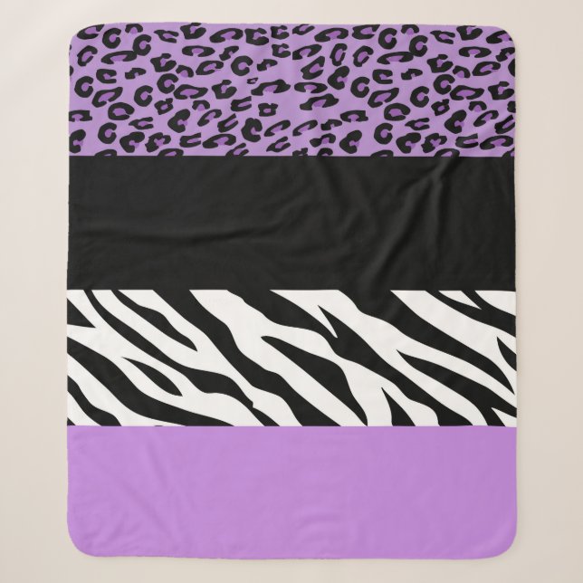 Couverture Sherpa Empreinte de léopard, Zebra Print, Poster de anima (Devant)