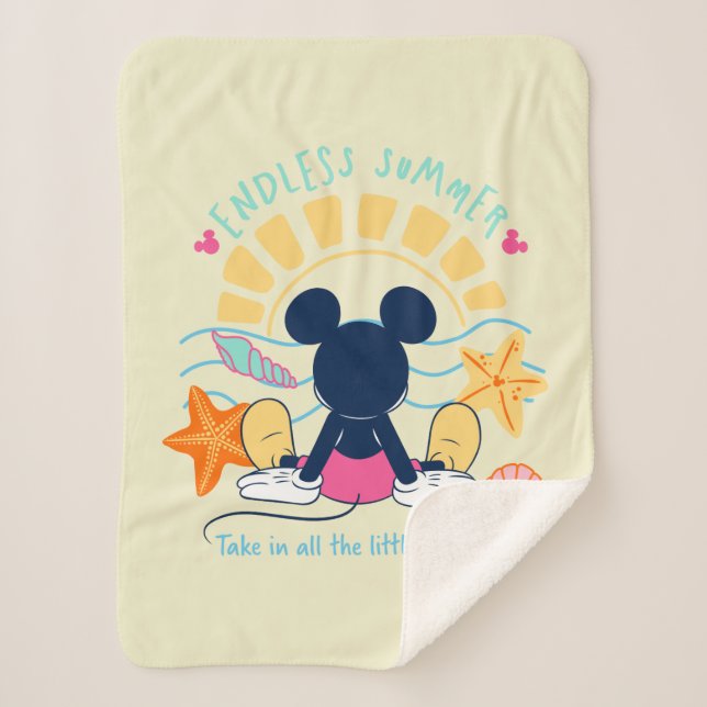 Couverture Sherpa Endless Summer Mickey Mouse (Devant)