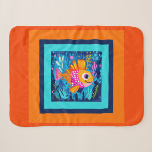 Couverture Sherpa Enfants Poisson Coloré