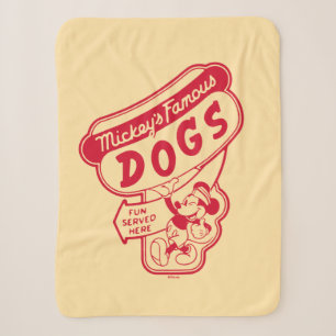 Couverture Sherpa Enseigne de hot dog Mickey Mouse vintage