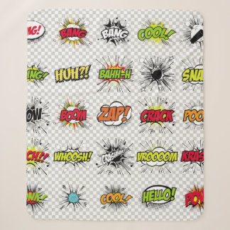Couverture Sherpa Ensemble abstrait d'objets pop art sur un dossier