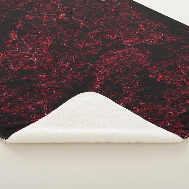 Couverture Sherpa Éponge rouge épaisse sur arrière - plan rouge fonc (3/4)