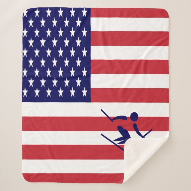 Couverture Sherpa Équipe de ski alpin États-Unis (Devant)