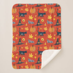 Couverture Sherpa Eric Carle   Caterpillar Motif Halloween