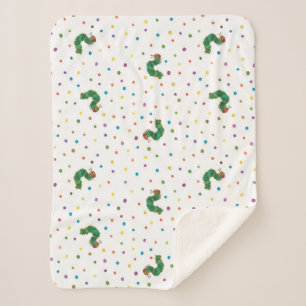 Couverture Sherpa Eric Carle Motif de chenille et de points