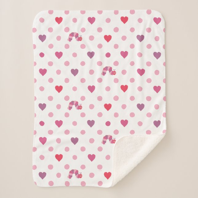 Couverture Sherpa Eric Carle | Valentine Heart Polka Dot Motif (Devant)