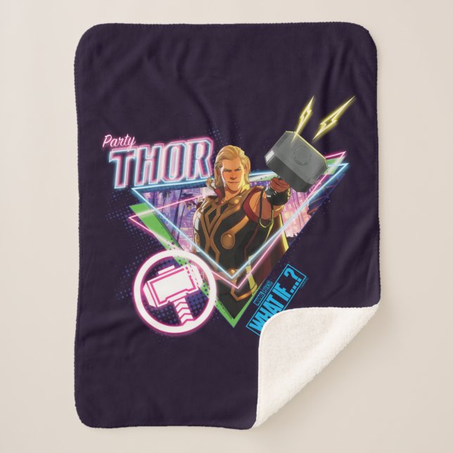 Couverture Sherpa Et Si... ? | Party Thor Neon Graphic (Devant)