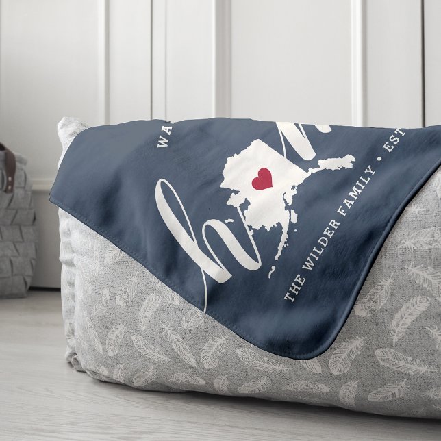 Couverture Sherpa État d'origine de l'Alaska personnalisé (Créateur téléchargé)