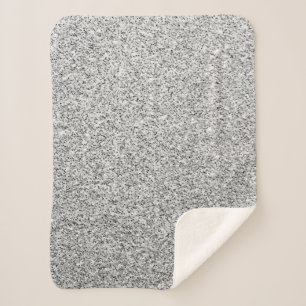 Couverture Sherpa Étincelle de parties scintillant gris argenté