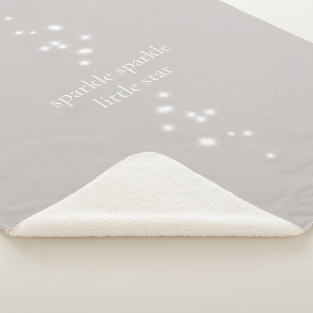 Couverture Sherpa Étincelle Étincelle Petit Étoile Argent Gris Étinc (3/4)