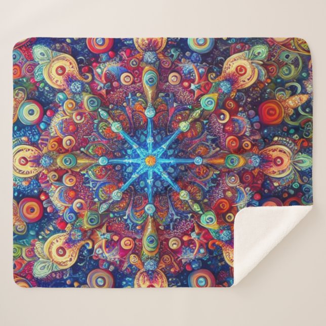 COUVERTURE SHERPA ÉTOILE DE NOËL (Devant (Horizontal))