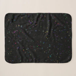 Couverture Sherpa Étoiles brillantes colorées dans le ciel nocturne