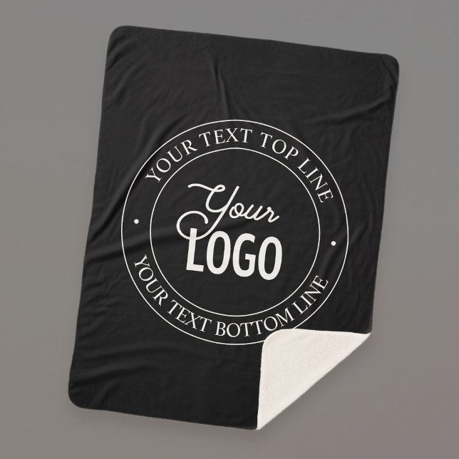 Couverture Sherpa Facile de remplacement de logo et de texte personn (Créateur téléchargé)