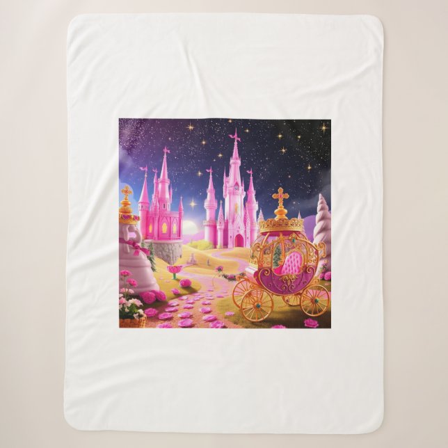 Couverture Sherpa Fairy Tale Castle Girls Blanket Sherpa Blanket (Devant)