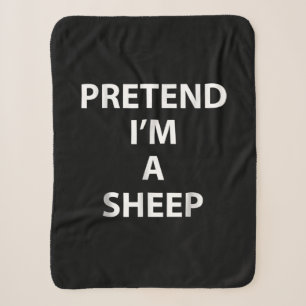 Couverture Sherpa Fais-moi semblant d'être un mouton cadeau de fêt