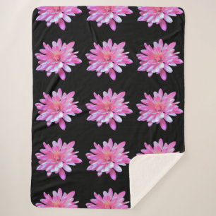 Couverture Sherpa Faisceau rose, photo florale