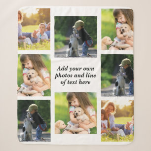 Couverture Sherpa Faites votre propre collage photo et texte