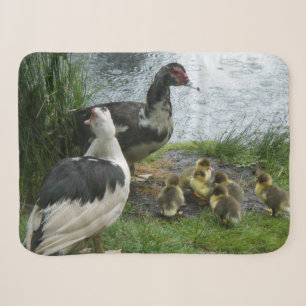 Couverture Sherpa Famille de canard de Muscovy