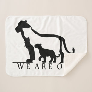 Couverture Sherpa Famille Lion