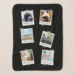 Couverture Sherpa Famille personnalisée 6 Photo Collage personnalisé