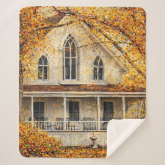 Couverture Sherpa Fantasy Gothic-Revival Carpenter House 