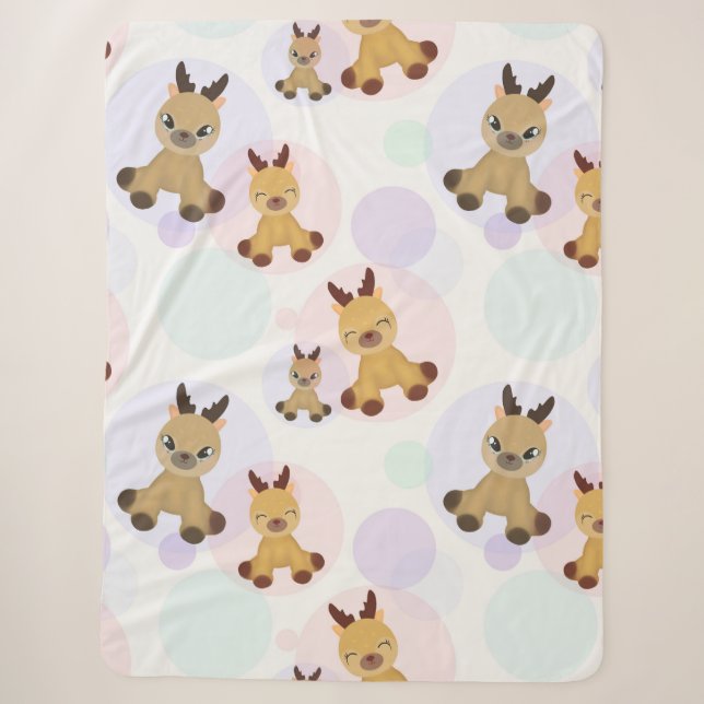 Couverture Sherpa Fawns Bambi. (Devant)