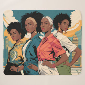 Couverture Sherpa Femmes autonomisées dans la mode urbaine