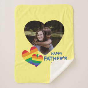 Couverture Sherpa Fête des pères des Rainbow Hearts LGBT