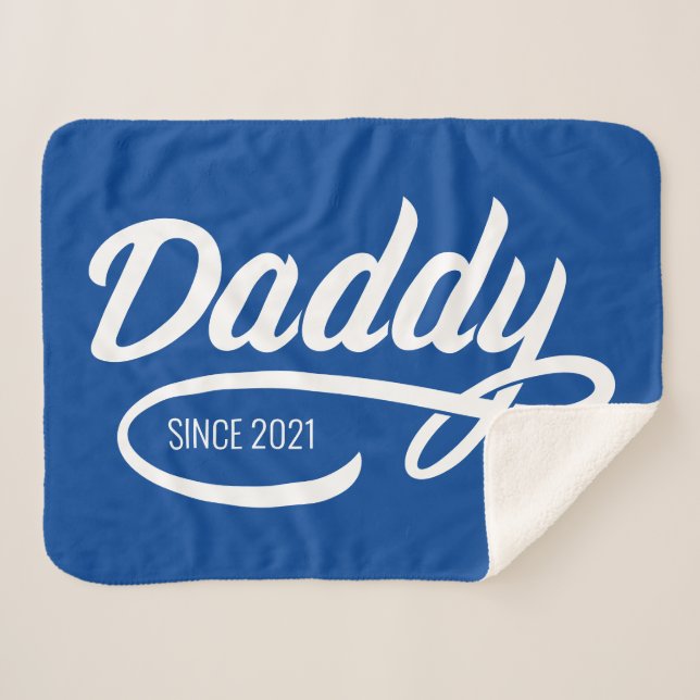 Couverture Sherpa Fête des pères - Papa depuis... (Devant (Horizontal))