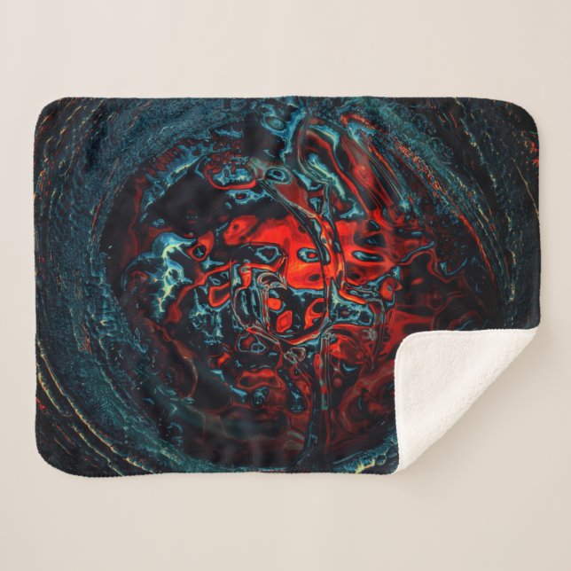 Couverture Sherpa Feu rouge d'enfer océanique (Devant (Horizontal))