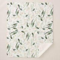 Feuillage élégant blanc romantique de verdure doré