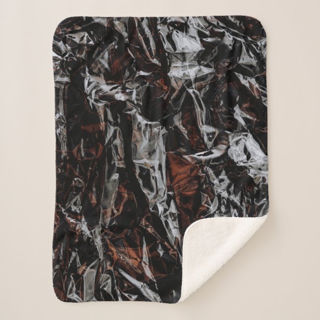 Couverture Sherpa feuilles Brown et blancs séchés (Devant)