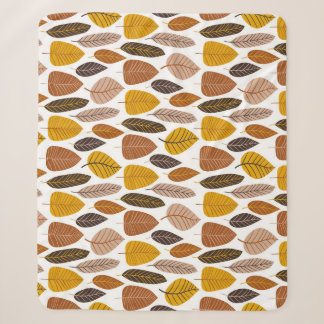 Couverture Sherpa Feuilles naturels : Motif neutre sans joint.