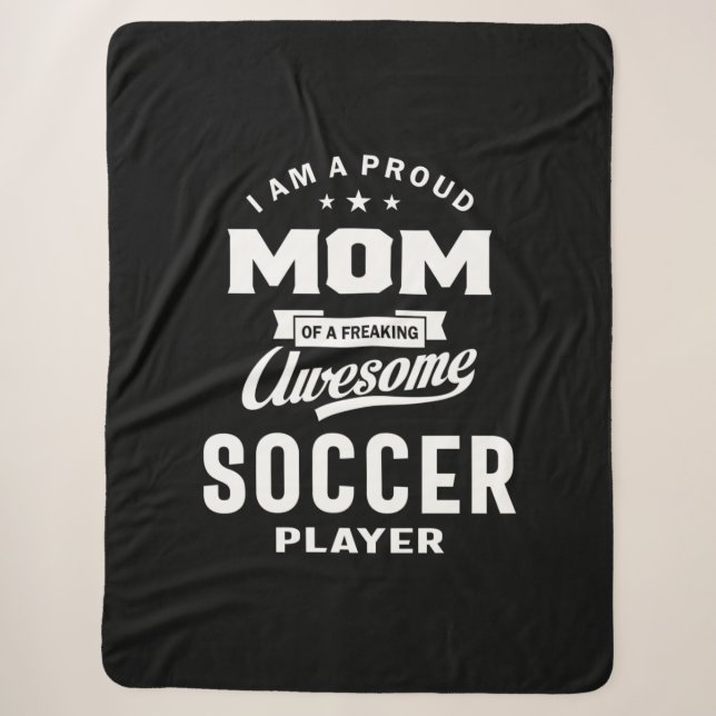 Couverture Sherpa Fier Maman D'Un Joueur De Football Magnifique (Devant)