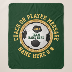 Couverture Sherpa Filles Soccer Personnalisé Senior Night Cades Idée