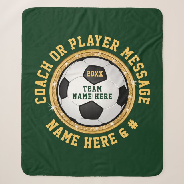 Couverture Sherpa Filles Soccer Personnalisé Senior Night Cades Idée (Devant)