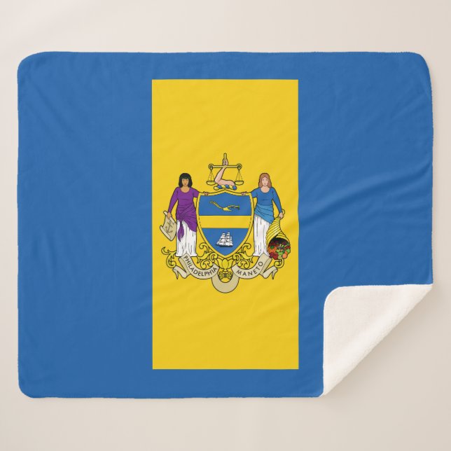 Couverture Sherpa Flag of Philadelphia, Pennsylvania (Devant (Horizontal))