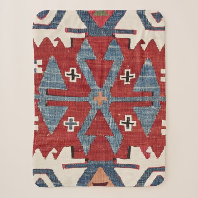 Couverture Sherpa Flèche en Diamant Bleu Konya II Red Cowboy  (Devant)